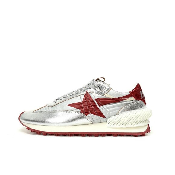 Golden Goose X Sunmi Silver Marathon Paneled Athletic Shoes - Picture 4 of 8